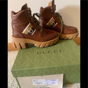 Gucci boots brown.. size 7 (worn)…box included